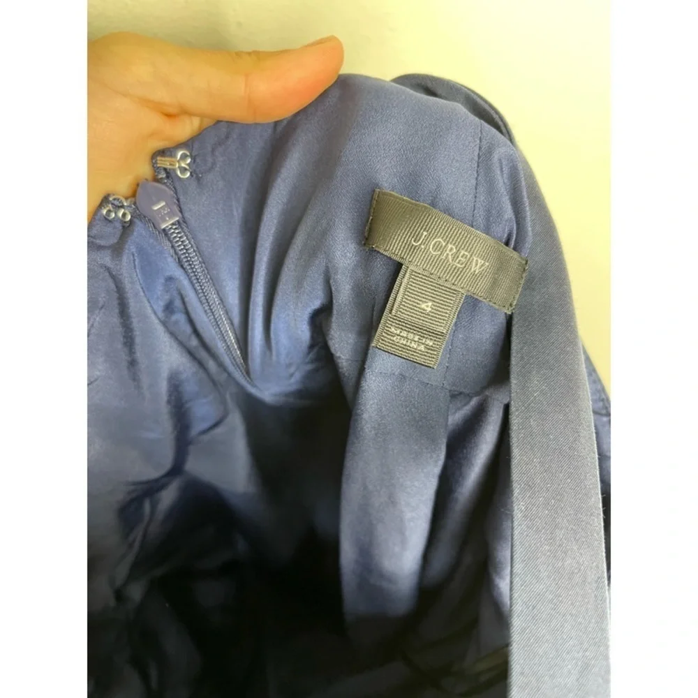 J. Crew Classic Cotton Silk Faille Summer Peplum Dress